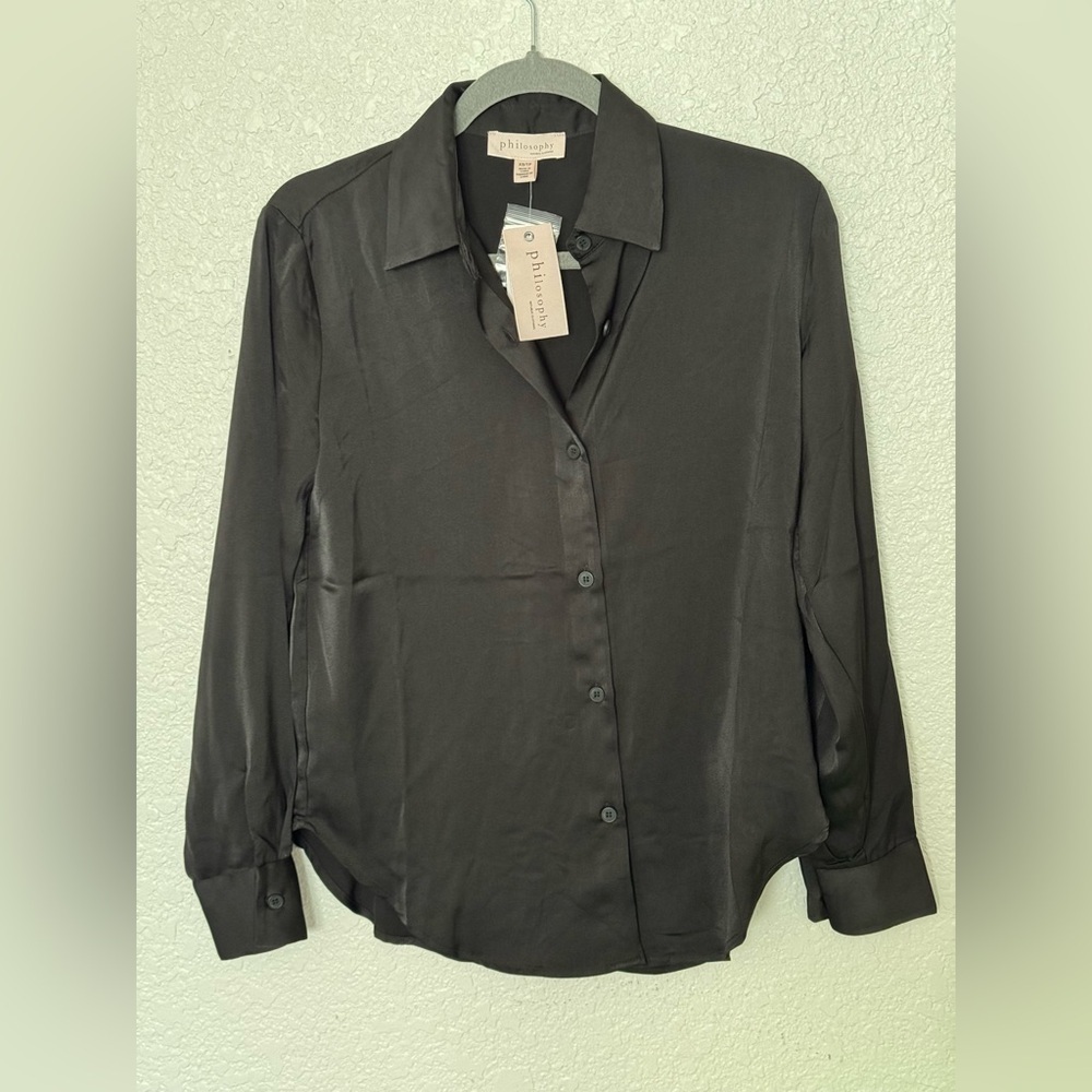 Philosophy silky button up  size XS - NWT